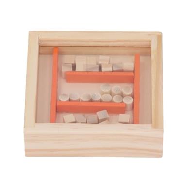 Imagem de Generic Jogo de Equilíbrio de Labirinto de Madeira, Bola Rolante de Quebra -cabeça Cerebral Maze Maze Educacional para Desktop para Crianças (Laranja)