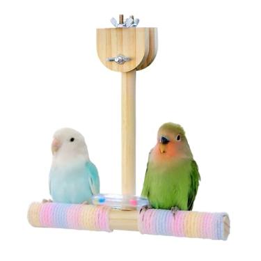 Imagem de Poleiros para Gaiola,Brinquedo de Poleiro Balanço Com Corda Para Papagaios - Rede Interativa Para Periquitos Calopsitas Agapornis Interior Varanda