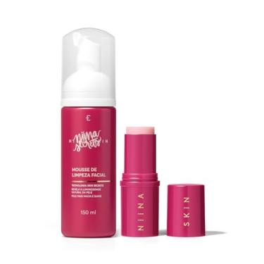 Imagem de Combo Niina Skin: Mousse de Limpeza 150ml + Balm Hidratante 15g + Sérum Facial Multiprotetor FPS 50 30ml