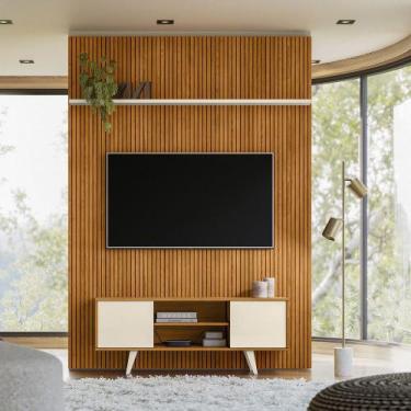 Imagem de Conjunto Painel com Bancada Morpheus 2 Portas Deslizantes MDP até 65 C