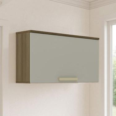 Imagem de Armário de Cozinha 80cm Com 1 Porta Nádia Mocca/Avelã L01 - Mpozenato,