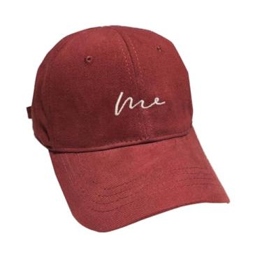Imagem de RYZGOJV Boné de beisebol unissex, boné plano de algodão masculino feminino para viagens ao ar livre, boné ajustável padrão de onda - vinho