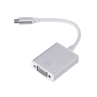 Imagem de Adaptador Magelei, Conversor USB Tipo-C x VGA Femea
