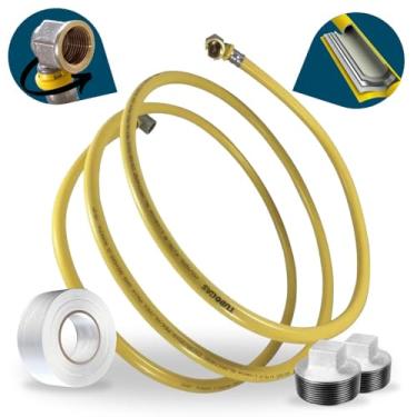 Imagem de Kit 5 Metros Tubo Pex 16mm + Conexões Crimpado Kit Completo Tubulação Segurança e qualidade Pex Multicamada Durável