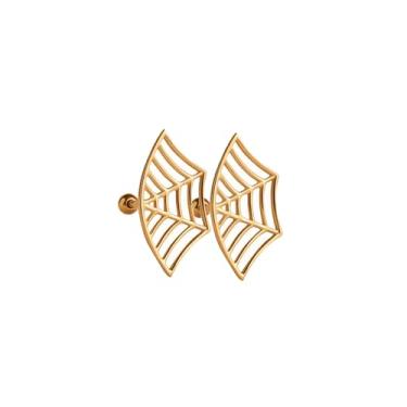 Imagem de Brincos de hélice boho para mulheres, gótico punk geométrico, mandala, flor de lótus, cartilagem oculta, piercing de hélice, brincos exclusivos, joia de presente, Medium, Cobre, Sem pedra preciosa