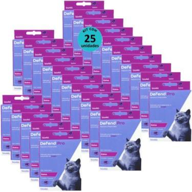 Imagem de Defend Pro Gatos Prevenção de Pulgas em Gatos kit Com 25 - Biovet