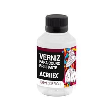 Imagem de Verniz Para Tinta Couro Brilhante 100ml Acrilex (unidade) – Acabamento Sofisticado e Proteção Extra Desenvolvido Especialmente para dar Acabamento Profissional em Couro Natural ou Sintético