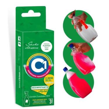 Imagem de Desinfetante Herbal Sachê De Limpeza Perfumada Rende 3L - C1 Clean