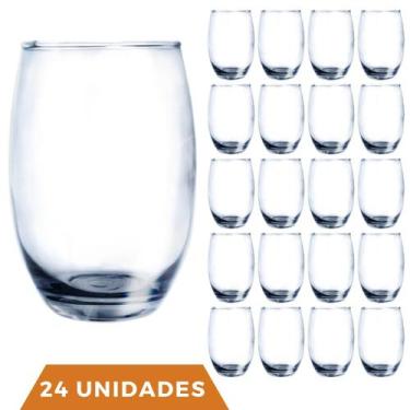 Imagem de Copo de Vidro Aruba Redondo Luxo 465ml Suco Agua Nadir 24Un - NADIR FI