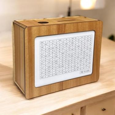 Imagem de Cofrinho Cofres Woodbox Marrom em MDF Desafio de 1000 5000 e 10000(2 MARROM - R$10.000,00)