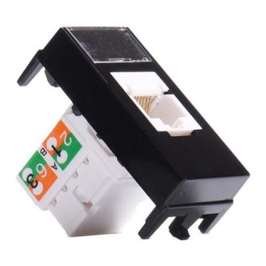 Imagem de Módulo Conector Keystone Rj45 Cat5 Preto Infiniti - Margirius, preto