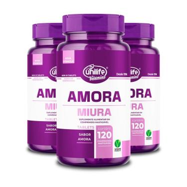 Imagem de Kit 3 Amora Miura Unilife 120 Comprimidos