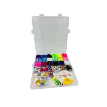 Imagem de Kit Miçanga Infantil Iniciante Variedades Colorido Biju - Macall
