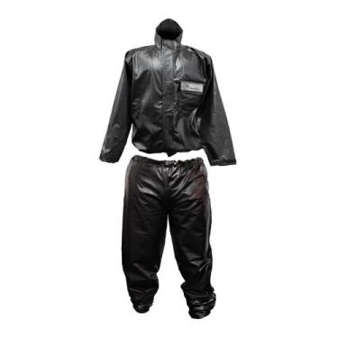 Imagem de Conjunto Capa de Chuva Motociclista Moto Race - Brascamp, P, Preto