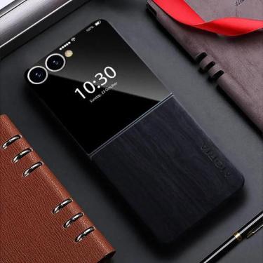 Imagem de Capa De Couro Com Padrão De Bambu Para Samsung Galaxy Z Flip 7 6 5 4 3