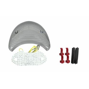 Imagem de TOPZONE Adequado para Ducati 2003-2004-2005-2006 Supersport 1000 DS/SS; Supersport 800/S/Sport 2003-2005; luz traseira de freio com seta integrado (moke, flash LED estilo 1)