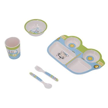 Imagem de Zhjvihx Utensílios de Alimentação para Crians, Conjunto de Alporáção para Bebês Com Colher de 5 Peças para Piquenique