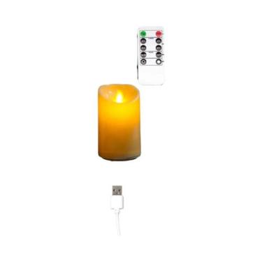 Imagem de Velas LED Com Controle Remoto E Carregamento USB, Velas Dançantes Reca