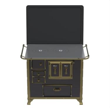 Imagem de Fogão a Lenha GII N 2 Renaissance Preto Saida Direita