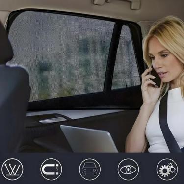 Imagem de Protetor Solar Magnético Para Carro Com Proteção UV, Cortina De Malha 
