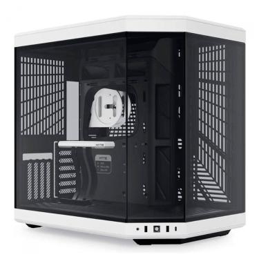 Imagem de Gabinete Gamer Aquário Hyte Y70 - Até 10 Fans - Cabo Riser Incluso - E-ATX - Preto e Branco