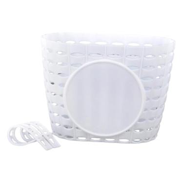 Imagem de Aymzbd Cesta de Bicicleta, Bolsa de Bagagem, Cesta Frontal para Meninos E Meninas, Branco