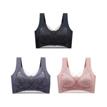 Imagem de Conjunto De Lingerie Feminina plus Size Com Sutiã Push up De Renda E D