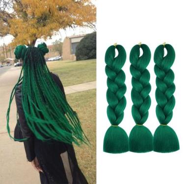 Imagem de Extensões de cabelo Herina Dark Green 3 unidades de alta temperatura
