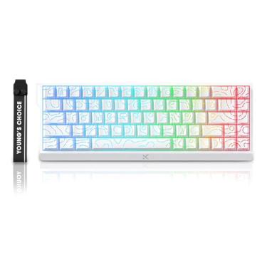 Imagem de ZMX Teclado para jogos MCHOSE ACE 68 com interruptor magnético RGB, 60% efeito Hall, acionamento rápido, acionamento ajustável, troca a quente, teclado mecânico com teclas impressas laterais PC/Mac