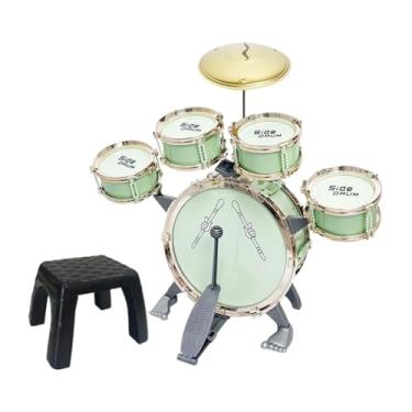 Imagem de predolo Conjunto de bateria infantil, kit de bateria de jazz, instrumentos musicais de percussão, brinquedo para apresentação em palco
