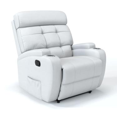 Imagem de Poltrona do Papai Reclinável Manual em Couro Bovino Damie