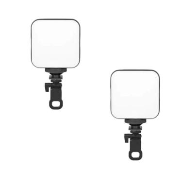 Imagem de Luz LED Portátil de Vídeo para Celular e Câmera – Painel de Preenchimento 2700K-5600K Compacta e Ajustável(2 PÇ Com Clip)