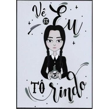 Imagem de Quadro Wandinha Vê Se Eu Tô Sorrindo-No