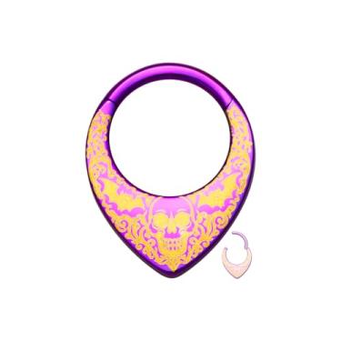 Imagem de DGhera Anéis e brincos de nariz 16G - Brincos de titânio hipoalergênicos - Joias corporais modernas e inovadoras (estilo F)