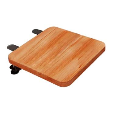 Imagem de Fenteer Suporte de pulso para extensão de mesa, braçadeira dobrável, fácil de instalar, apoio de braço prático, bandeja de extensão de mesa, Marrom