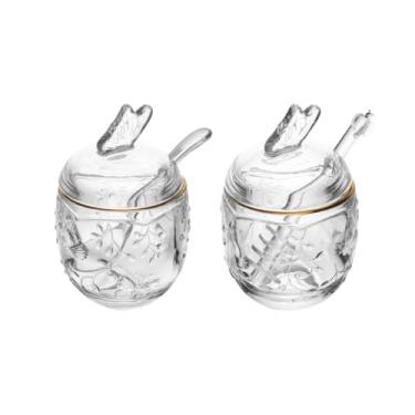 Imagem de Meleira Elegante Butterfly em Vidro com Borboletas em Relevo e Acabamento Dourado 250ml