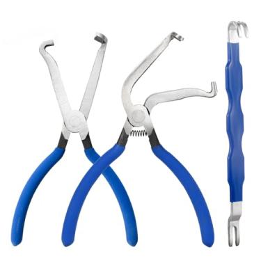 Imagem de SMOTIVEPRO Alicate de desconexão elétrica de 3 peças para carros, ferramenta separadora de conector elétrico automotivo, ferramenta de remoção de conector Kit para plugues estilo aba de pressão