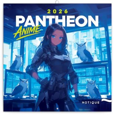 Imagem de Calendário 2025-2026 Anime New Pantheon Wall Planner, Mythical Heroes Organizer, 16 meses de suspensão de setembro de 2025 a dezembro de 2026, 30 x 30 cm