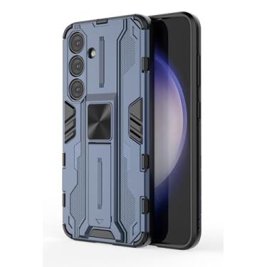 Imagem de SORAKA Capa para Samsung Galaxy S24 com suporte Capa de proteção resistente para Samsung Galaxy S24 Capa com placa de metal para suporte magnético para carro Capa Silm Fit