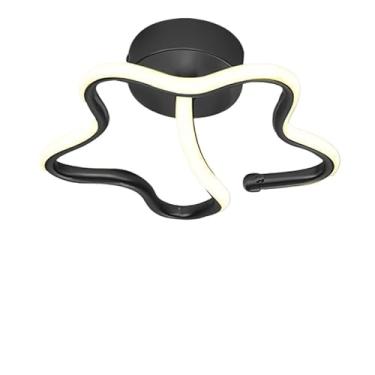 Imagem de 3 Cores(110V/220V) Luminária De Teto Pendente Led Moderna Lustre para Corredor Sala Quarto Cozinha(Estilo A/Preto(110V-220V))