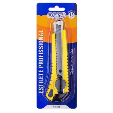 Imagem de Estilete largo profissional trava giratoria 18mm ES1802 BRW