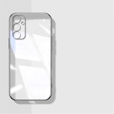 Imagem de Capa de silicone transparente com revestimento de luxo para Samsung Galaxy A56 A36 A26 A16 A06 A55 A35 A25 A15 A54 A34 A24 A14 (para Samsung A26/preto)