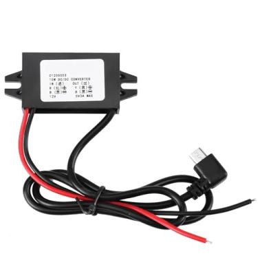 Imagem de Conversor 12V para 5V Alta Taxa de Conversão e Estabilidade para Smartphone Automotivo: Conversor Micro USB para Estéreo Automotivo, Rádio, Display LED e Muito Mais