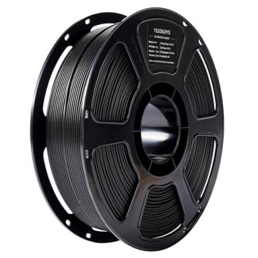 Imagem de YSJOMJHYS Filamento PLA Plus 1,75 mm preto 1 kg, mais forte e durável, filamento de impressora 3D de alta resistência, precisão dimensional +/- 0,02 mm, sem emaranhados, filamento PLA+ se encaixa na