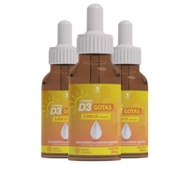 Imagem de Vitamina d3 gotas 3 frascos - Herbamed