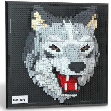 Imagem de Conjunto de blocos de construção BSE-Sparklion Wolf Animal, arte de pa
