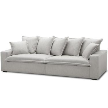 Imagem de Sofá 4 Lugares Para Sala De Estar Living 280cm Arbane L06 Linho Mescla