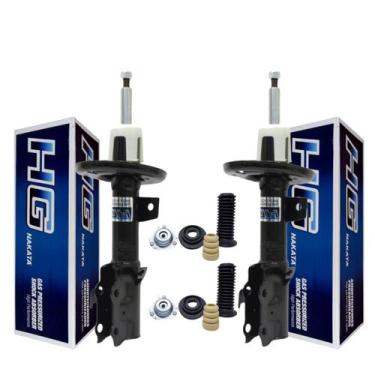 Imagem de Par Amortecedor Dianteiro Nakata Ford Ka 2011 A 2018 + 2 Kit Batente