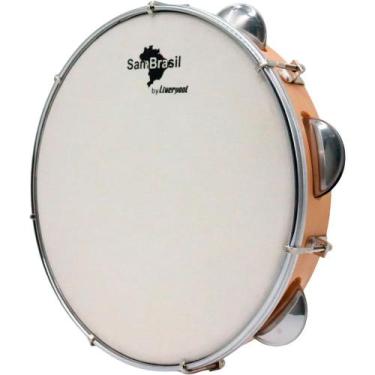 Imagem de Pandeiro sambrasil pele animal 10" amadeirado 5637 - LIVERPOOL
