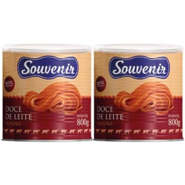 Imagem de Doce de leite Mineiro Pastoso Kit Com 2 Latas de 800g - Cremoso Premiado